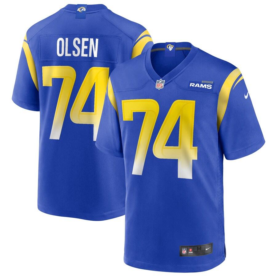 Men's Merlin Olsen Royal Retired Player Limited Team Jersey