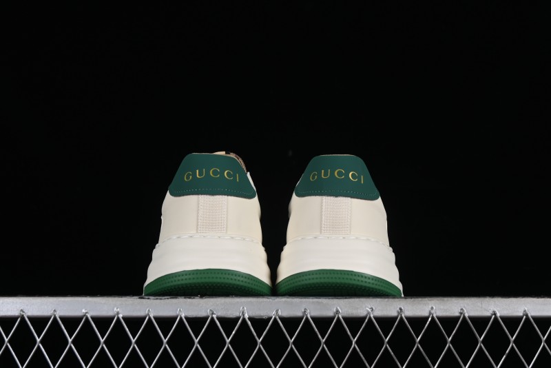Gucci Chunky B Screener GG Casual Sneakers in Beige and Ebony GG Canvas with Leather Trim - 9Y9209666