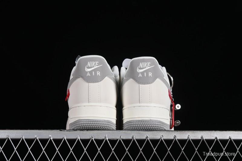 Supreme x Nike Air Force 1 '07 Low Beige Grey Casual Skate Shoes - HD1968-018