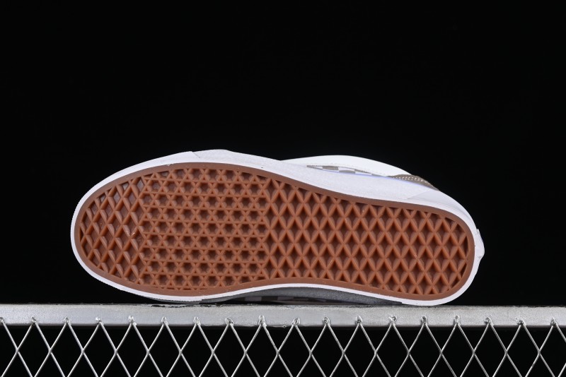 Vans Classics Knu Skool Retro Chunky Sneakers in Light Brown/Lilac Checkerboard - VN0009QC0AK