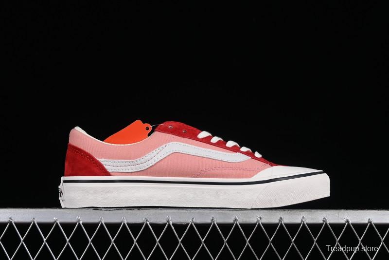 Vans Old Skool Reissue 136 High-End Pink Canvas Vulcanized Shoes with Detachable Lightweight Anti-Fatigue Insole - VN000MT6DWB