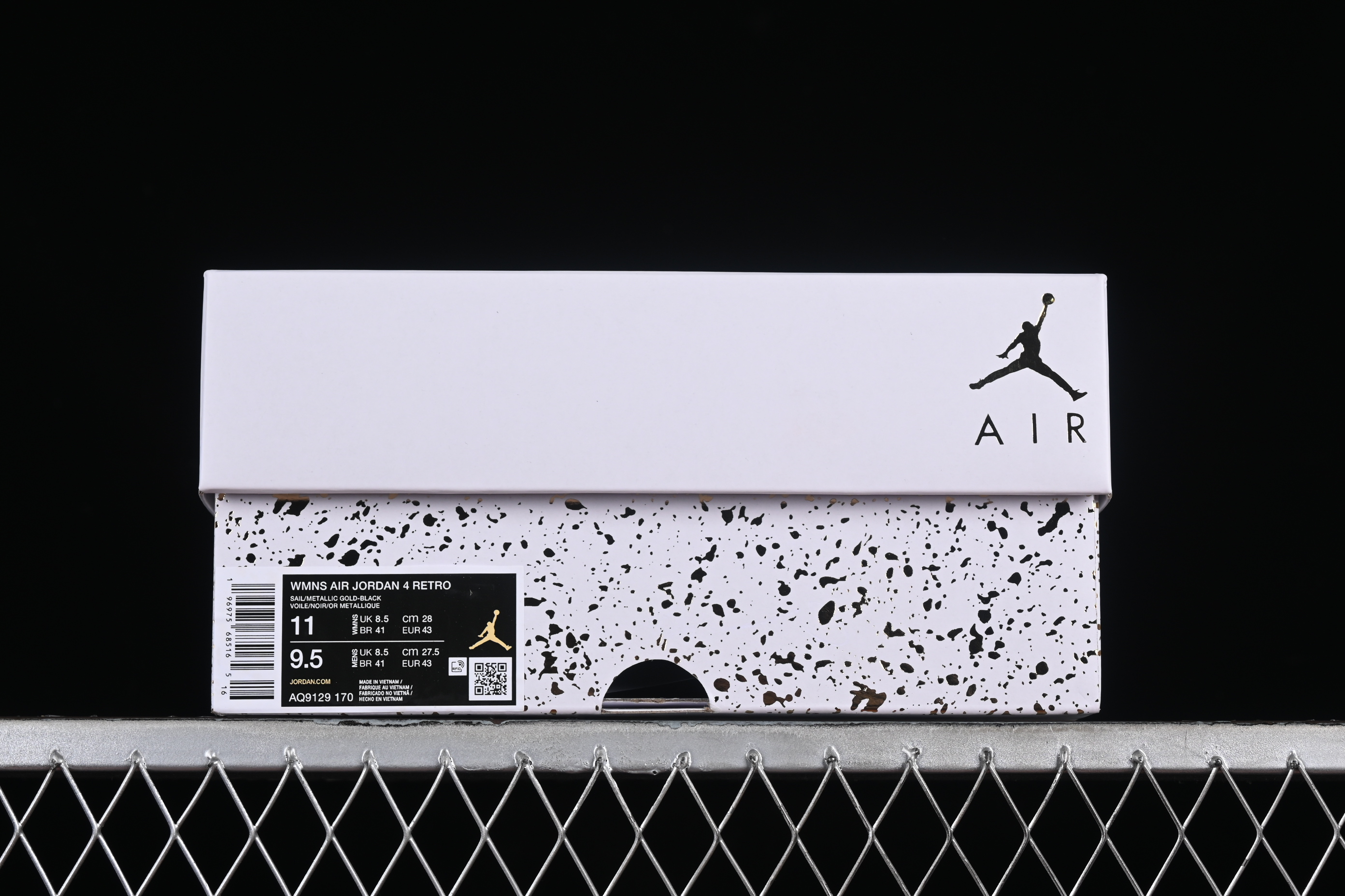 Nike Air Jordan 4 Retro Metallic Gold Basketball Shoes - AQ9129-170