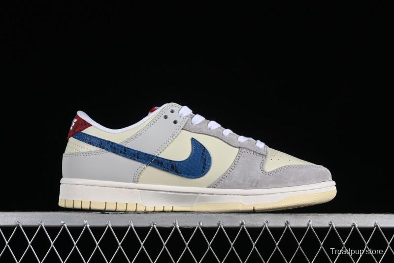 Nike SB Dunk Low UN Collaboration - Blue Dragon Scale Anniversary High-End Custom Low-Top Casual Skate Shoes - FC2025-302
