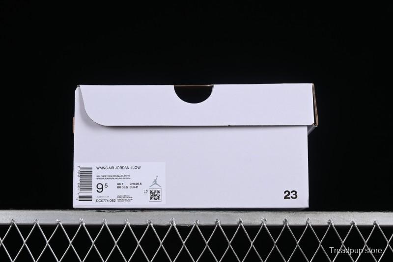 Nike Air Jordan 1 Low AJ1 Black Grey Red Hook Low-Top Culture Basketball Shoes - DC0774-062