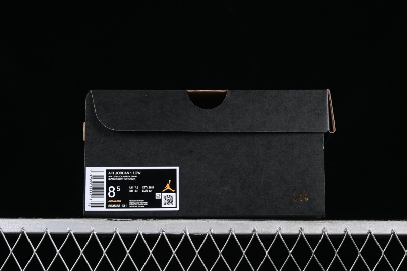 Nike Air Jordan 1 Low Retro Basketball Shoes in Mint Green and Black - 553558-131