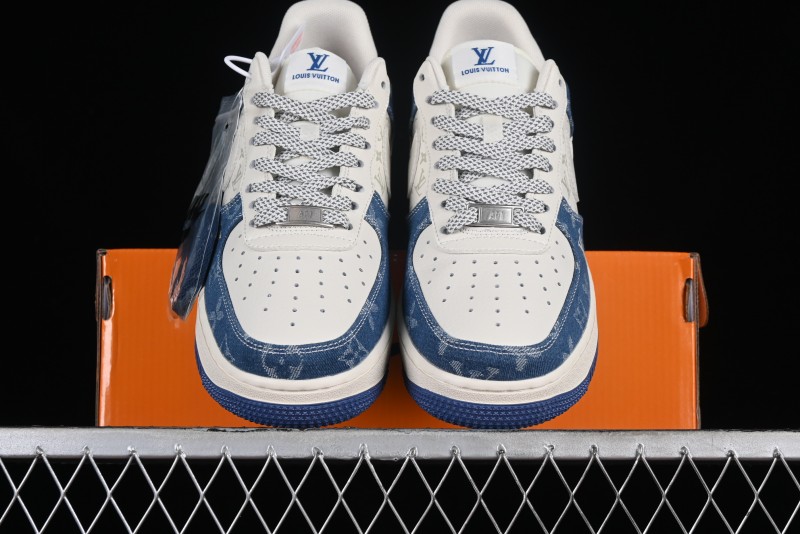 Nike Air Force 1 '07 Low LV Collaboration - Fluorescent Tie-Dye Denim Low-Top Casual Sneakers DD8686-400