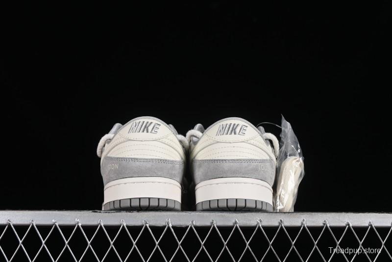Nike SB Dunk Low LV Collaboration - Beige Grey Strap Pig Suede Anniversary High-End Custom Low-Top Casual Sneakers - SJ2068-237