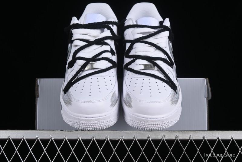 Nike Air Force 1 '07 Low Custom Anime Theme Spray Paint Swoosh Casual Sneakers - ZH0316-011