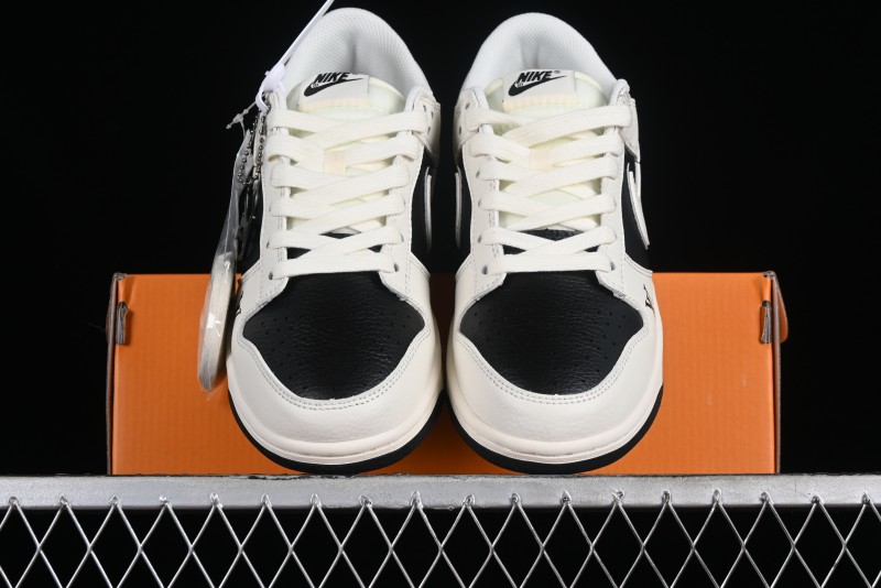 Nike SB Dunk Low LV Collaboration - Elegant Black White Night Light Anniversary High-End Custom Low-Top Casual Sneakers BB8766-208