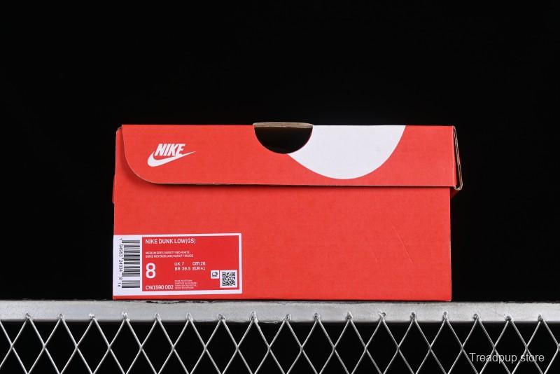 Nike SB Dunk Low Grey Red Colorway Low-Top Casual Skateboarding Shoes - CW1590-0002