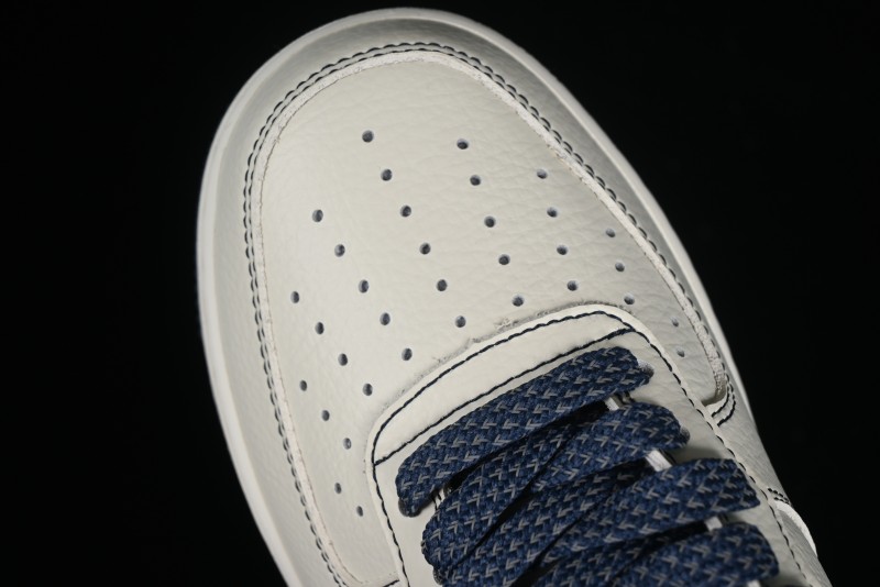 Nike Undefeated Air Force 1'07 Low Casual Sneakers in Deep Blue with Custom Leather and Reflective Details - UN2395-522