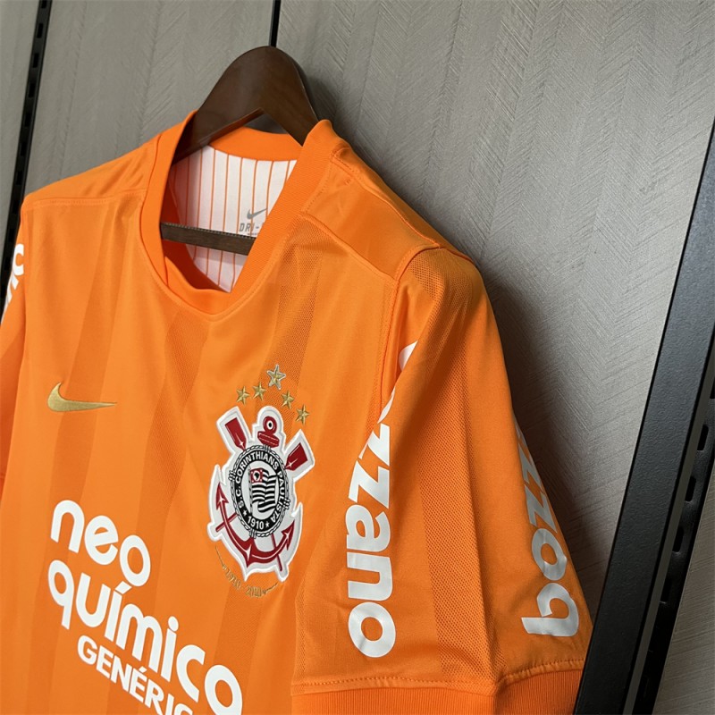 2010 Retro Corinthians Goalkeeper Orange Jersey