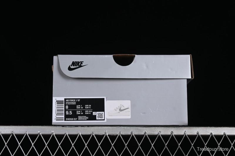 Nike Air Force 1 '07 Low Spray Paint White Grey Strap Low-Top Casual Sneakers - ZH0316-017