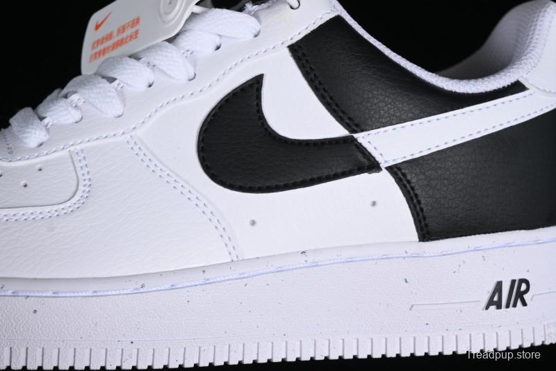 Nike Air Force 1 '07 Low Black White Broken Hook Casual Sneakers - HF9096-100