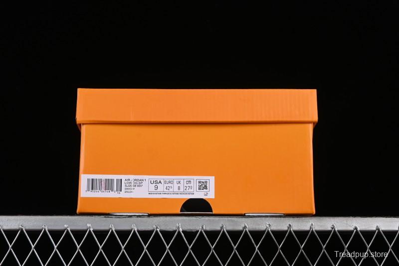 Nike Air Jordan 1 Low OG SP Travis Scott x Fragment Design LV Washed Blue Denim Casual Sneakers - SJ2068-007