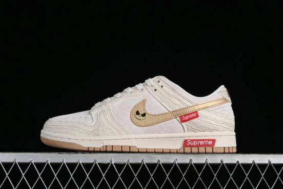 Supreme x Nike Dunk Low SB Skate Shoes with Zoom Air Cushion - XD6188-035