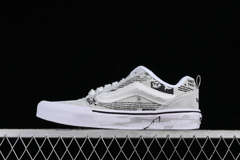 Vans HIRONO x Vans Knu Skool Graffiti Low-Top Casual Skate Shoes - VN000CS0BHD