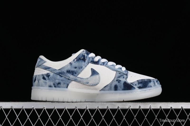 Nike SB Dunk Low Stussy Collaboration - Crystal Denim Anniversary Custom Low-Top Casual Skate Shoes - JH8039-937