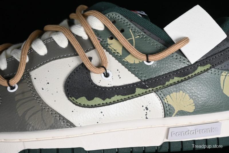 Nike Dunk Low Panda Prank Jungle Crossing - Green Wild Floating Abyss Beige Brown Green SB Lace-Up Low-Top Casual Skate Shoes - FD0350-133