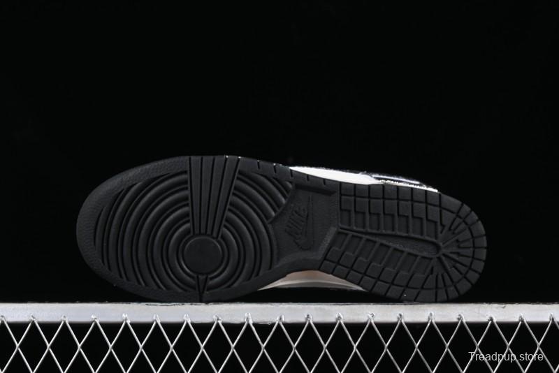 Nike SB Dunk Low LV Collaboration - Black Denim Off-White Black Swoosh Anniversary Custom Low-Top Casual Skate Shoes - DJ2024-009