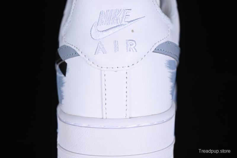 Nike Air Force 1 '07 Low Casual Sneakers with Two-Tone Shadow Swoosh and Custom Anime Art - CW2288-111