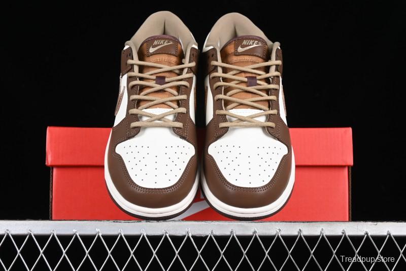 Nike Dunk Low SB White Brown Plaid Casual Skate Shoes - FV3653-191