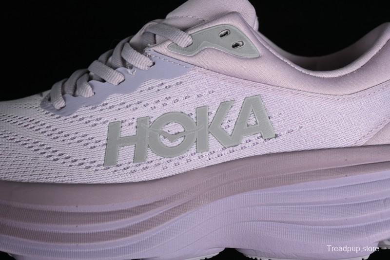 HOKA ONE ONE Bondi 8 Performance Cushion Running Shoes with Enhanced Support - 1127952 LMEL