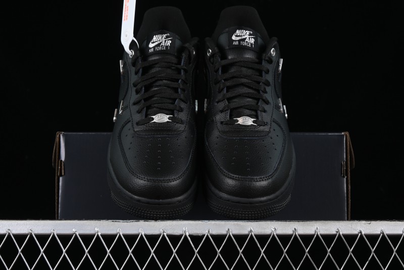 Nike Air Force 1 '07 Low Silver Swoosh Casual Sneakers - HQ1180-001