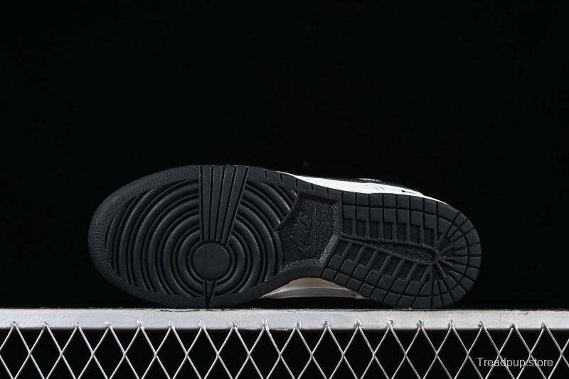 Nike Supreme x SB Dunk Low Casual Skate Shoes in Black and Beige - RM2308-237