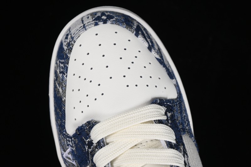 Nike SB Dunk Low LV Collaboration - Camo Mesh Anniversary High-End Custom Low-Top Casual Skate Shoes - JH8040-942
