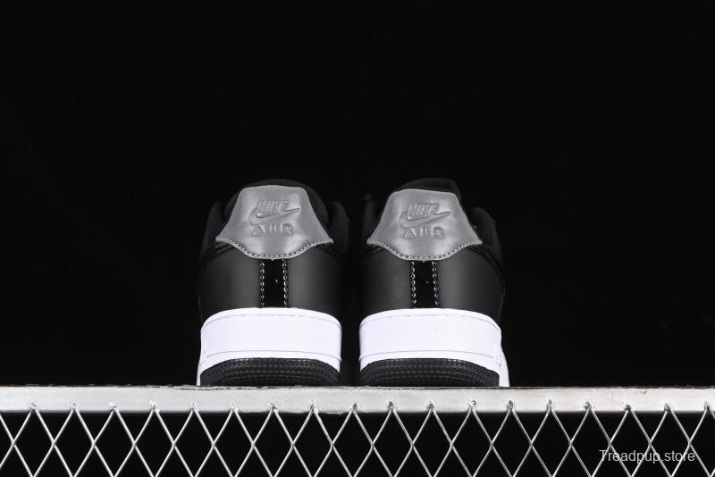 Nike Air Force 1 '07 Low Patent Leather All Black Casual Sneakers - AH6827-001