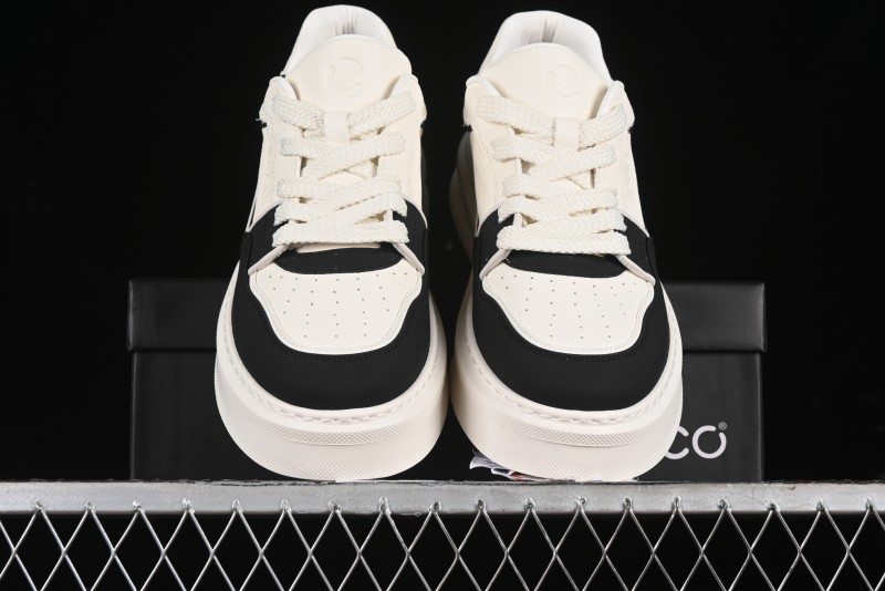 ECCO 2024 New Fashion Simple Versatile Genuine Leather White Sneakers - 61881301001