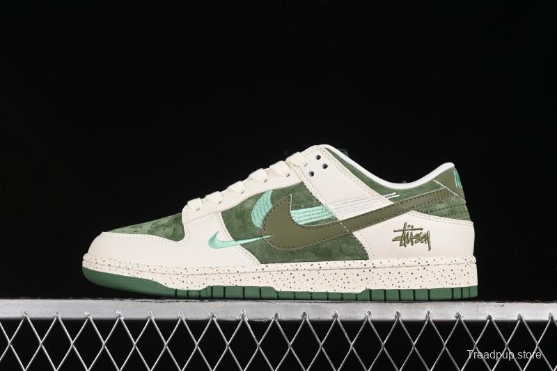Nike SB Dunk Low Stussy Anniversary Custom Premium Low-Top Casual Sneakers - DQ1098-396