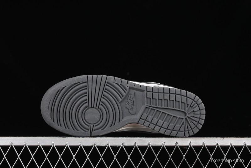 Nike SB Dunk Low Violent Bear Collaboration - Woven Grey Check Anniversary Custom Low-Top Casual Sneakers - KK1888-004