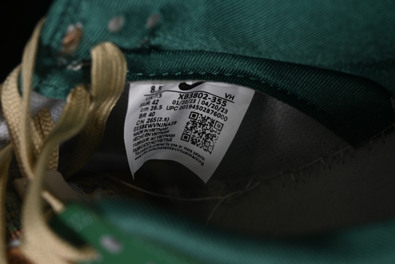 Nike SB Dunk Low Edison Chen Collaboration - Beige Brown Green Knit Anniversary High-End Custom Low-Top Casual Skate Shoes - XB3802-355