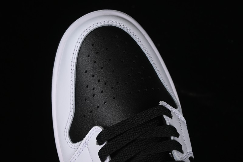 Nike Air Jordan 1 Low AJ1 Black White Gold Hook Basketball Shoes - 553558-172