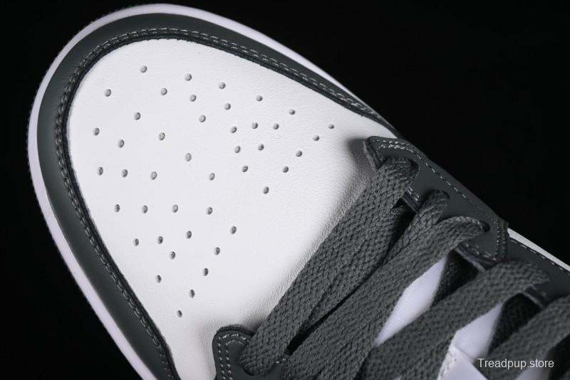 Nike Air Jordan 1 Low AJ1 Black Grey Low-Top Lifestyle Basketball Shoes - 553560-152
