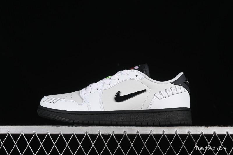 Nike Air Jordan 1 Low Method of Make Casual Sneakers with Metallic Grey Design - HM3689-001