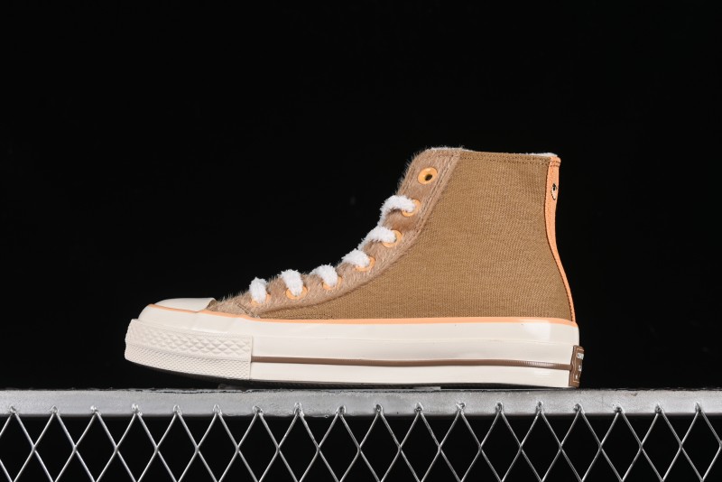 Converse Zoo Happy Pets Series High-Top Plush Lined Casual Sneakers for Autumn Winter - A12766C