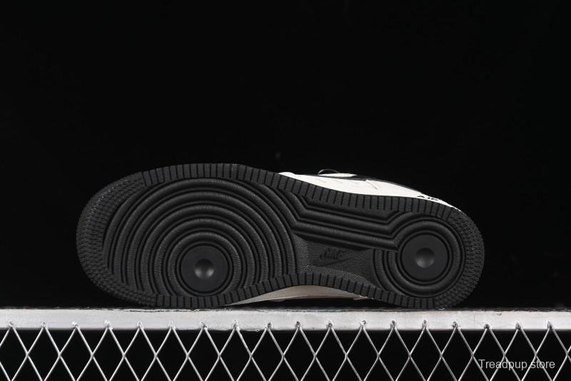 Nike Air Force 1 '07 Low Stussy Collaboration - White Black Low-Top Casual Sneakers - XZ3328-001