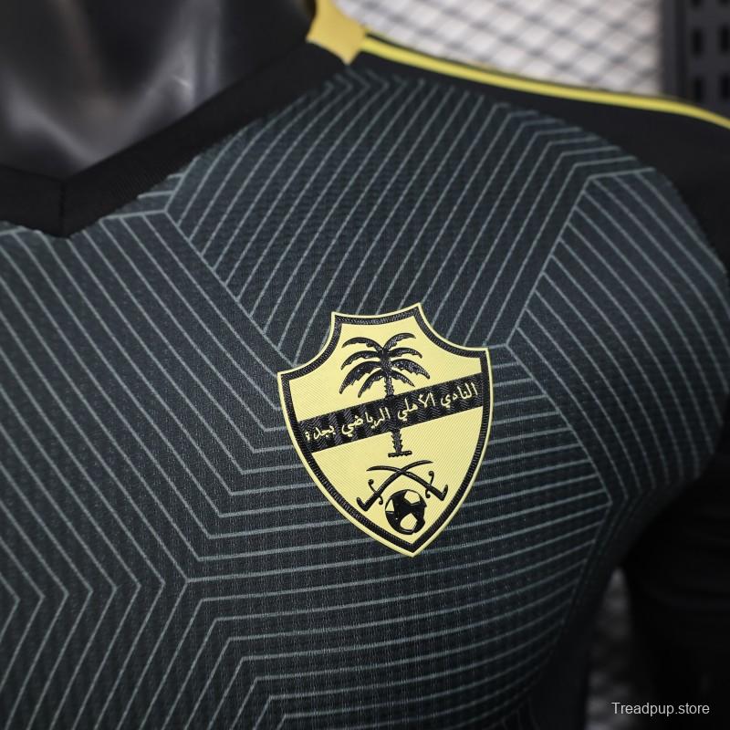 Player Version 25/26 Al-Ahli Saudi FC Black with Geometric Pattern Jersey