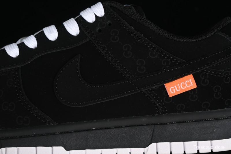 Nike SB Dunk Low Gucci Collaboration Dark Floral Pattern Anniversary Custom Low-Top Casual Sneakers - FC1688-140