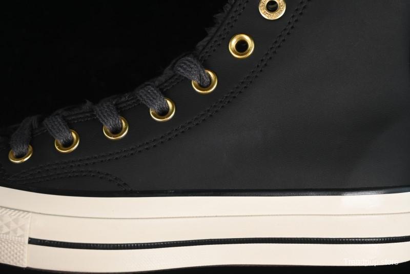 Converse Chuck 1970s Winter Waterproof Leather High-Top Sneakers with Gold Eyelets and Fleece Lining - A12444C