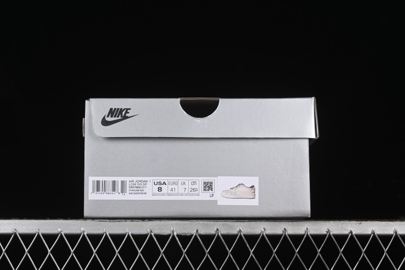 Nike Travis Scott x Fragment Design x Air Jordan 1 Low OG SP AJ1 Retro Sneakers - DM7866-017