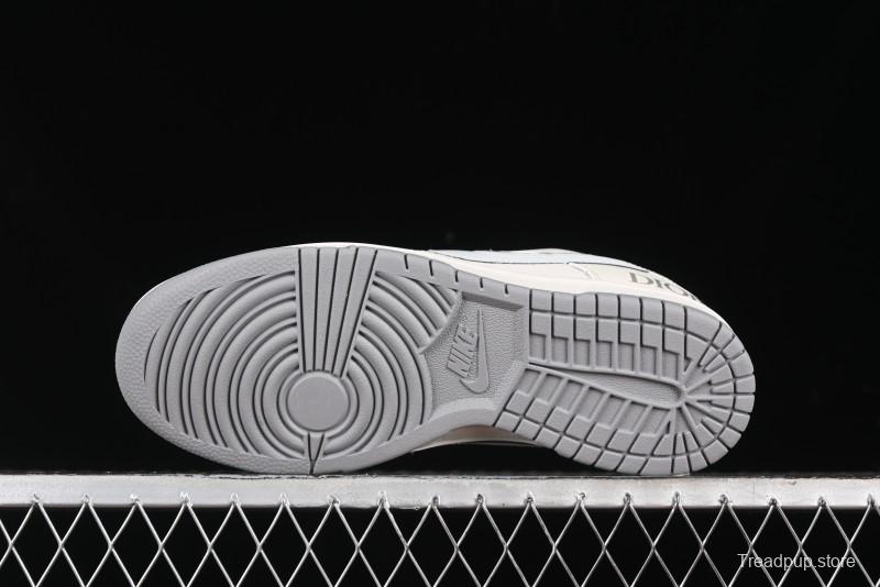 Nike SB Dunk Low Dior Collection - Beige Grey Blue Hook Anniversary High-End Custom Low-Top Casual Sneakers - XD6188-042