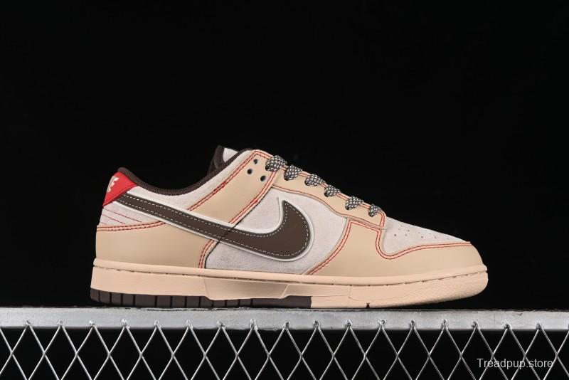 Nike SB Dunk Low SUP Collaboration - Distressed Black Swoosh Anniversary Custom Low-Top Skate Shoes - MM1089-021