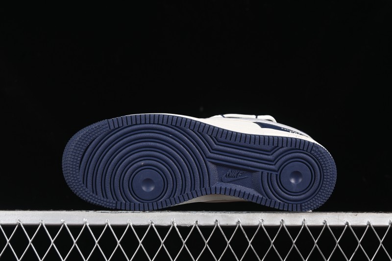 Nike Air Force 1 '07 Low The North Face Collaboration - Grey Blue Drawstring Low-Top Casual Sneakers - SJ1198-700