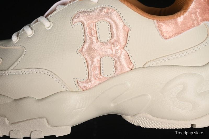 New York Yankees MLB Bigball Chunky Window Velvet Monogram Thick Sole Casual Running Shoes - 3ASHWVM4643BRS