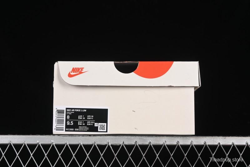 Nike Air Force 1 '07 Low Stussy Collaboration - Black Tiffany Low-Top Casual Sneakers - KK1988-008