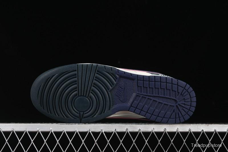 Nike SB Dunk Low Wukong Series - Beige with Navy Swoosh Anniversary Customized Low-Top Casual Skate Shoes - DJ2024-035